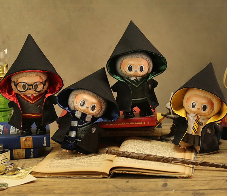 Wizard School Costume for Labubu — Handmade Labubu Clothes, DIY Outfit, Fits Labubu Figures, Collectible Gift Included