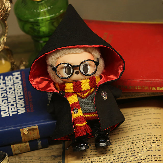 Wizard School Costume for Labubu — Handmade Labubu Clothes, DIY Outfit, Fits Labubu Figures, Collectible Gift Included