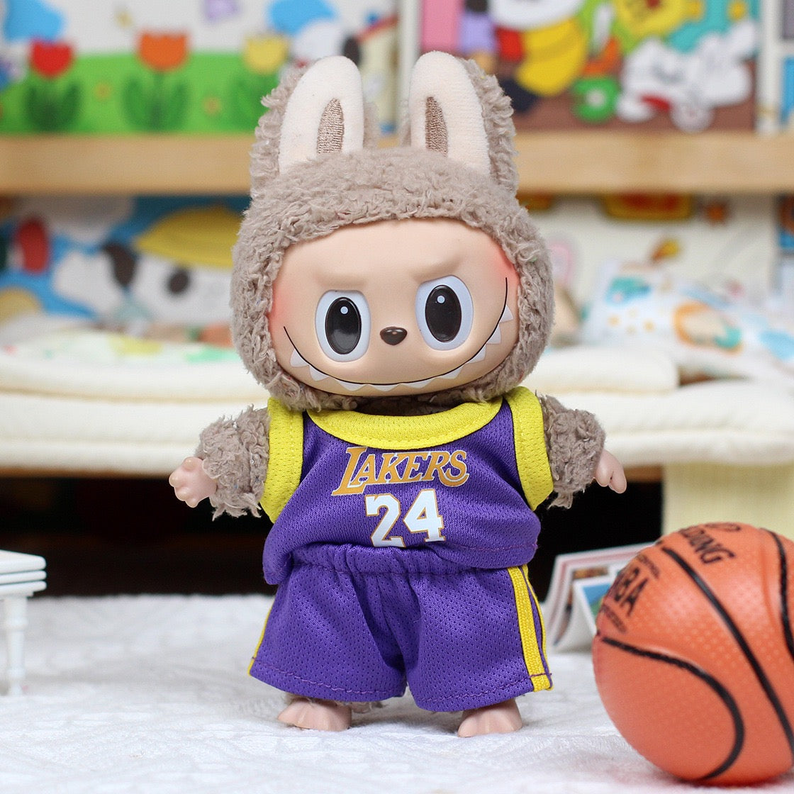 Labubu Basketball Jersey Outfit – Customizable Doll Clothes for Labubu Figures